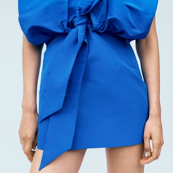 ZARA Voluminous Top Dress Bluish - Picture 8 of 13